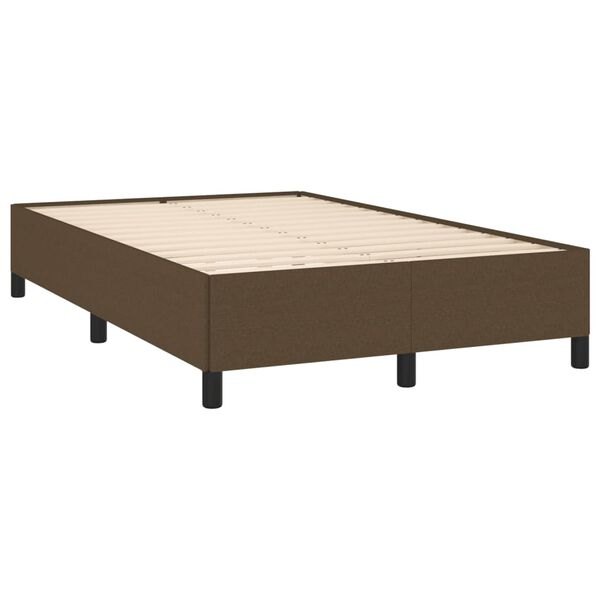 vidaXL Krevet box spring s madracem tamnosmeđi 120 x 190 cm od tkanine