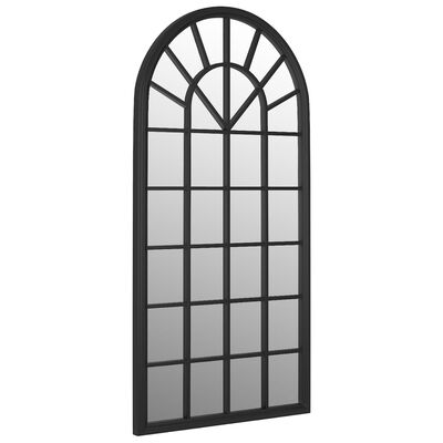 vidaXL Ogledalo crno 90 x 45 cm željezno za unutarnju upotrebu