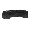 vidaXL 8-dijelni set vrtnih sofa od poliratana s jastucima crni