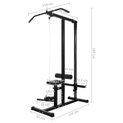 vidaXL Sprava za vježbanje sa setom utega 60,5 kg