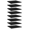 vidaXL Police za knjige 8 kom crne 40 x 40 x 1,5 cm od iverice