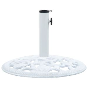 vidaXL Stalak za suncobran bijeli 12 kg 48 cm od lijevanog željeza