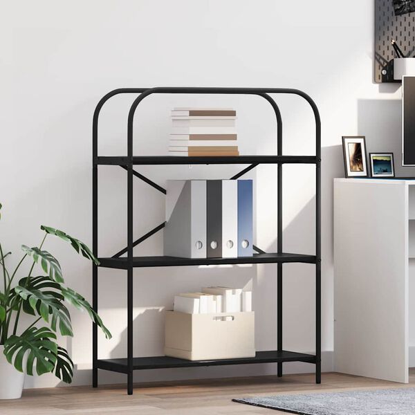 vidaXL Polica Crni hrast 80 x 30 x 109 cm Konstruirano drvo