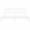 vidaXL Metalni okvir za krevet s uzglavljem bijeli 183x213 cm