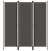 vidaXL Sobna pregrada s 3 panela antracit 150 x 180 cm