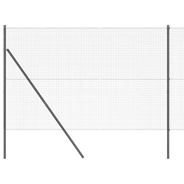 vidaXL Stup za ogradu Siva 10 x 1,6 m (25 x 25 mm mreža) Čelik i PVC