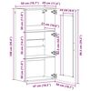 vidaXL Kabinetski zidni s policom Zidne hrast artisan 55 x 29 x 100 cm