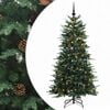 vidaXL Umjetno božićno drvce s nogom 120 cm 150 LED lampica