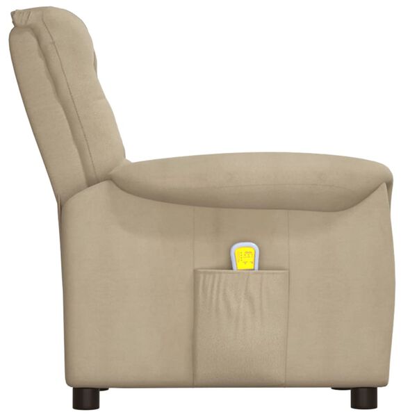 vidaXL Masažna fotelja od mikrovlakana svjetlosiva