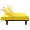 vidaXL Kauč na razvlačenje s držačima za čaše svjetložuti od tkanine