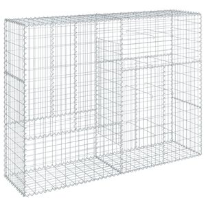 vidaXL Gabionska ko&scaron;ara s poklopcem 200x50x150 cm pocinčano željezo
