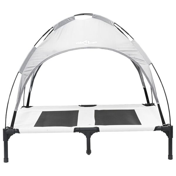 vidaXL Krevet za psa Srebrno Siva 92 x 77 x 82,5 cm Čelik