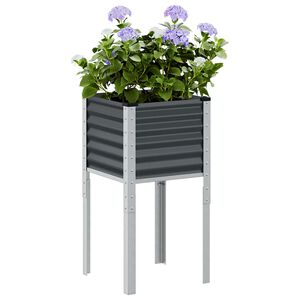 vidaXL Vrtna žardinjera antracit 45x45x88 cm čelik