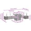 vidaXL Sjedeća garnitura za vrt s pohranom 7 pcs Crna Poli ratan