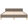 vidaXL Okvir za krevet bez madraca smeđesivi 140x200 cm od tkanine
