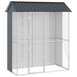 vidaXL Kavez za ptice Antracit 215 x 110 x 247 cm Cinkani čelik