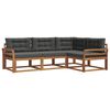 vidaXL Set vanjskih sofa s jastukom 4 pcs Prirodna i antracit