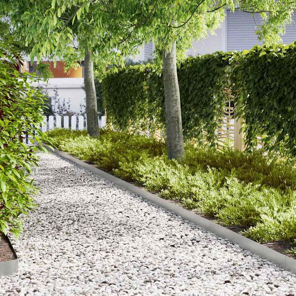 vidaXL Ograda oko Travnjaka 10 pcs Srebrno 100 x 0.05 x 20 cm