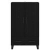 vidaXL Highboard Crni hrast 69,5 x 30 x 115 cm Konstruirano drvo