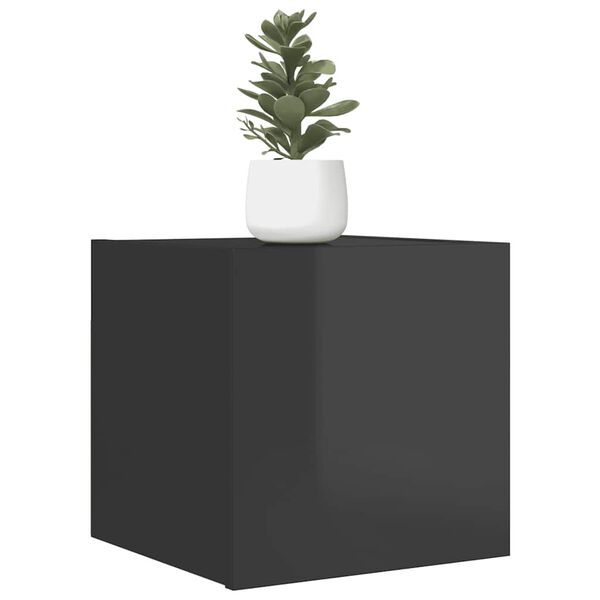 vidaXL Zidni TV ormarić sivi visokog sjaja 30,5 x 30 x 30 cm