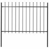 vidaXL Vrtna ograda Woerden s vrhom koplja čelik 181x120 cm crna