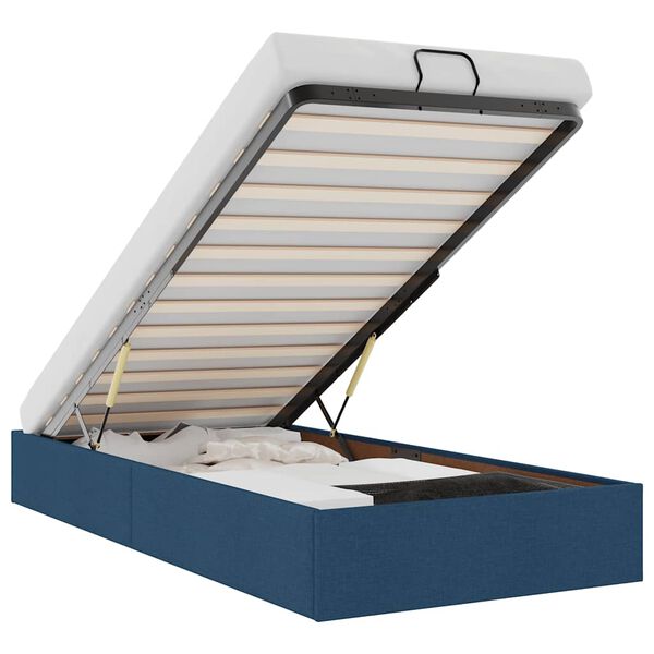 vidaXL Otomanski okvir kreveta bez madraca plavi 90x190 cm od tkanine