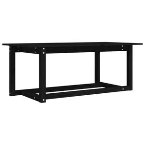 vidaXL Stolić za kavu crni 110 x 55 x 45 cm od masivne borovine