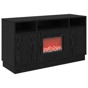 vidaXL Električni kamin Crni hrast 100 x 33 x 55 cm Konstruirano drvo