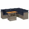 vidaXL 7-dijelni set vrtnih sofa sivi od poliratana