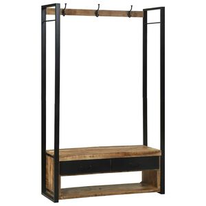 vidaXL Stalak za odjeću Smeđa 110 x 40 x 179 cm Čvrsto drvo manga