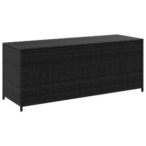 vidaXL Vrtna kutija za pohranu crna 150 x 50 x 60 cm poliratan
