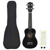 vidaXL Set dječjeg ukulelea Soprano s torbom crni 21