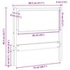 vidaXL Uzglavlje Ostalo Smeđa 75 cm Masivna borovina