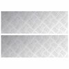 vidaXL Stepenica Pravokutni 2 pcs Srebrno 60 x 20 cm Aluminij