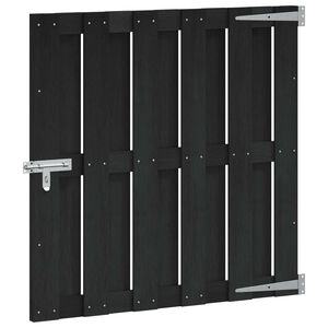 vidaXL Vrtna vrata 100 x 100 cm WPC i aluminij Crna