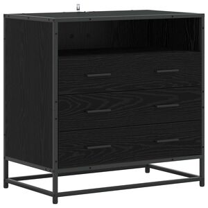 vidaXL Ormar s ladicama 3-Ladica Crni hrast 70 x 41 x 70 cm