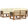 vidaXL Set vanjskih sofa 7 kom. Prirodna i krem Poliester