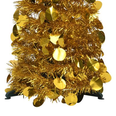 vidaXL Prigodno umjetno božićno drvce zlatno 120 cm PET