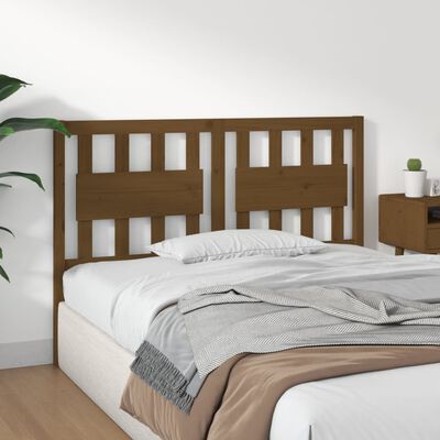 vidaXL Uzglavlje za krevet boja meda 125,5x4x100 cm masivna borovina
