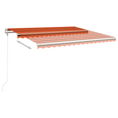 vidaXL Automatska tenda sa stupovima 4 x 3 m narančasto-smeđa