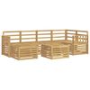vidaXL Set vanjskih sofa 7 kom. Bijela Poliester