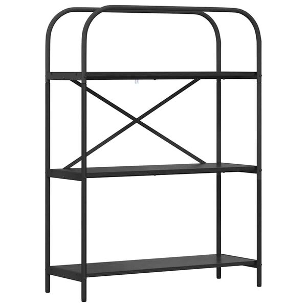 vidaXL Polica Crni hrast 80 x 30 x 109 cm Konstruirano drvo