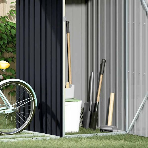 vidaXL Vrtno spremi&scaron;te za drva antracit 245x98x159 cm pocinčani čelik