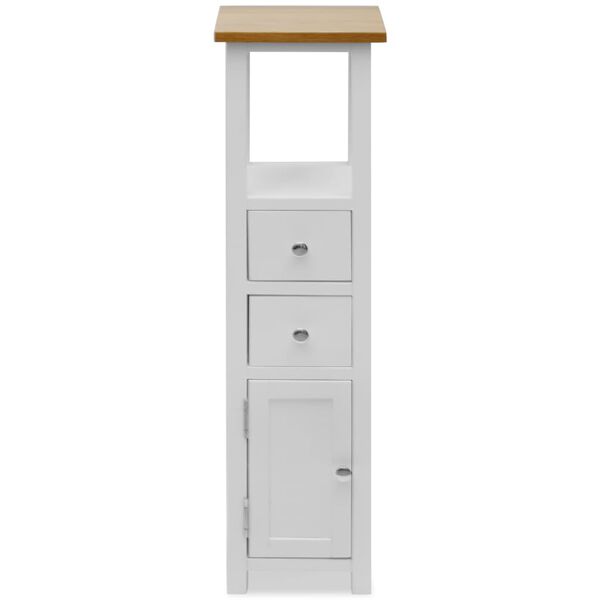 vidaXL Visoki ladičar od masivne hrastovine 26 x 26 x 94 cm