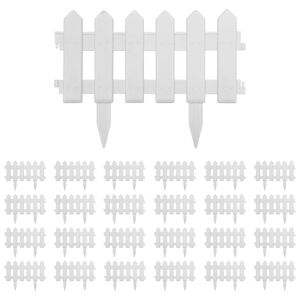 vidaXL Rubnjaci za travnjak 25 kom bijeli 10 m PP