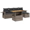 vidaXL 6-dijelni set vrtnih sofa od poliratana s jastucima sivi