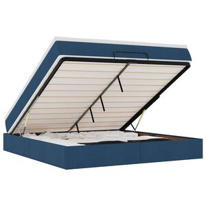 vidaXL Otomanski krevet s madracem plavi 180x200cm od tkanine