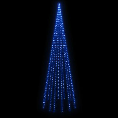 vidaXL Božićno drvce na stijegu 732 LED žarulje plave 500 cm