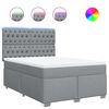 vidaXL Krevet box spring s madracem svjetlosiva 160x200 cm tkanina