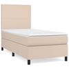 vidaXL Krevet s oprugama i madrac cappuccino 80x200 cm od umjetne kože